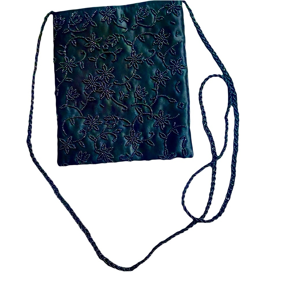 Talbots Beaded Black Crossbody Bag with Sleek Design - Picture 6 of 12